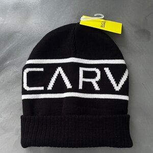 RVCA Black and White Logo Beanie